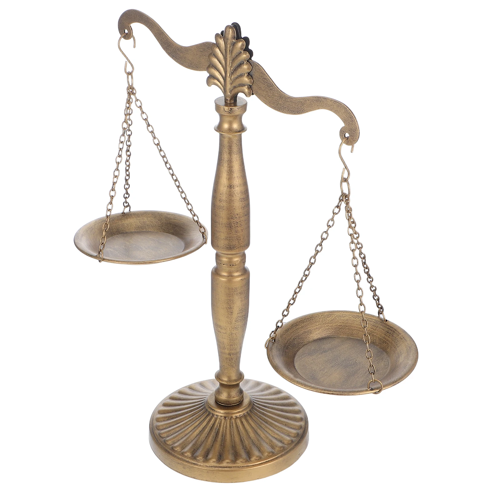 

Iron Balance Scale Decorative Metal Statue Rustic Vintage Statues Home Office Ornaments Farmhouse Tabletop Decor Unique Design