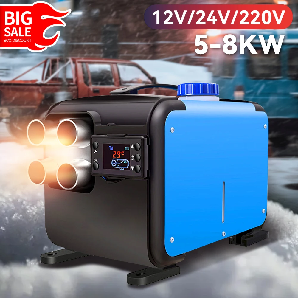 

Galaxy Gang Diesel Air Heater Cars Heater 8kw 5kw 12v 24v All In One With Silencer For Car Bus Trailer RV Diesel Vehicle Parking