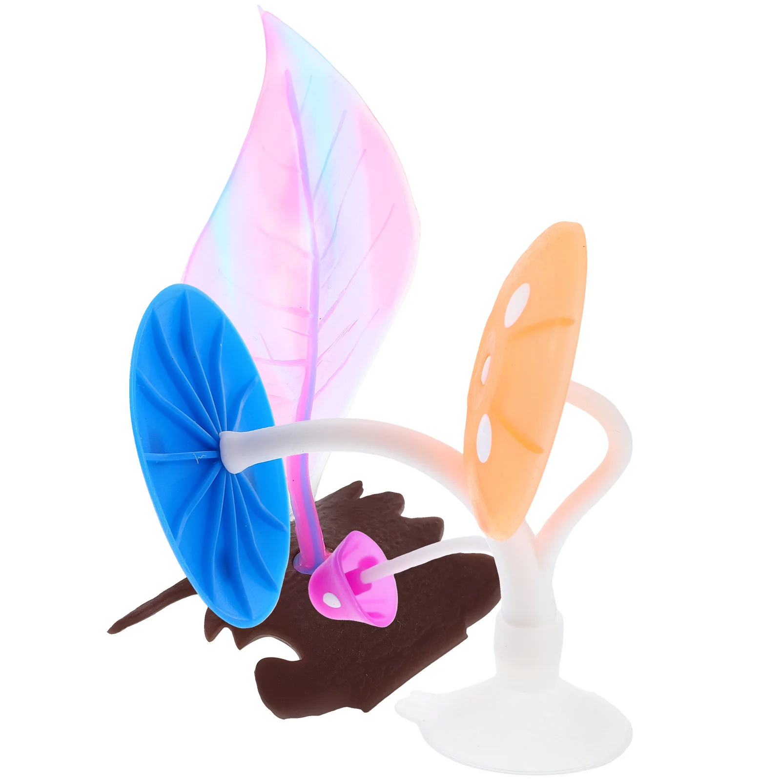 

2Pcs Betta Fish Resting Beds Silicone Aquarium Decorations Mushroom Leaf Ornament Fish Tank Supplies Betta Leaf