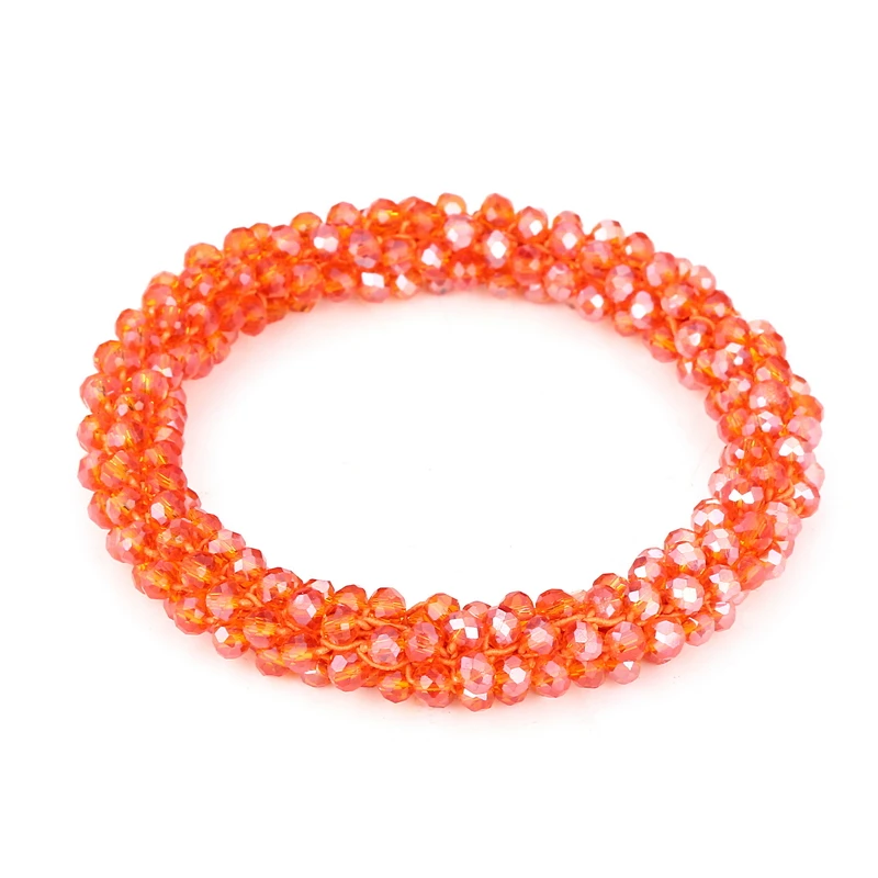 Boho Elastische Armbänder für Frauen, Vintage Stretch Bohemian Femme Haar-Accessoire, Kristallglasperlen-Armbänder, Party-Schmuck, Geschenk – Detail 11