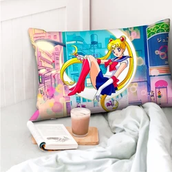 Sailor Moon Long Pillowcase Anime Home Decoration Pillowslip Cute Chibi Bedroom Sofa Cushion Case Comfortable Pillow Covering