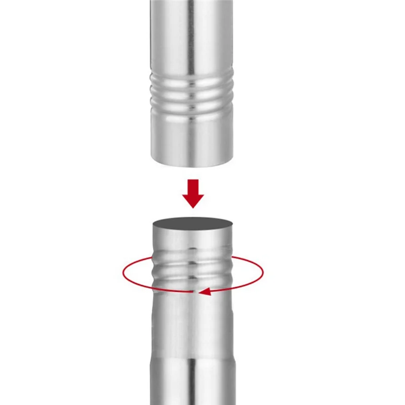 

1Set 6.4Ft Flag Pole+Adjustable Bracket For Garden For House Flag Pole For Outdoor Silver&White