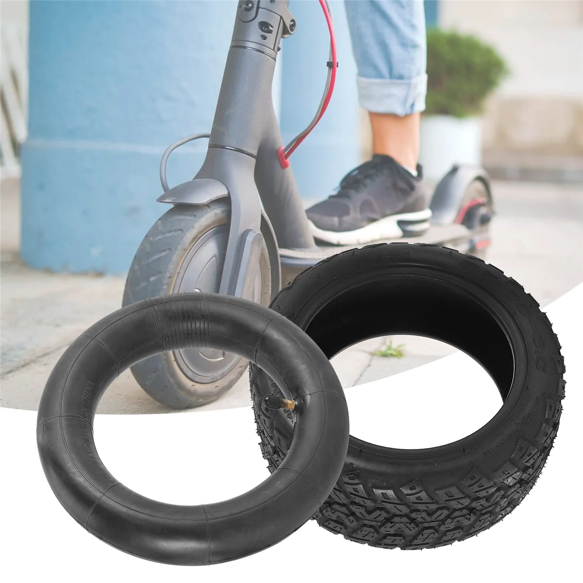 10 Polegada pneu de scooter elétrico 85/65-6.5 tubo interno/pneu externo para kugoo g-booster/g2 pro peças de ciclismo, reto