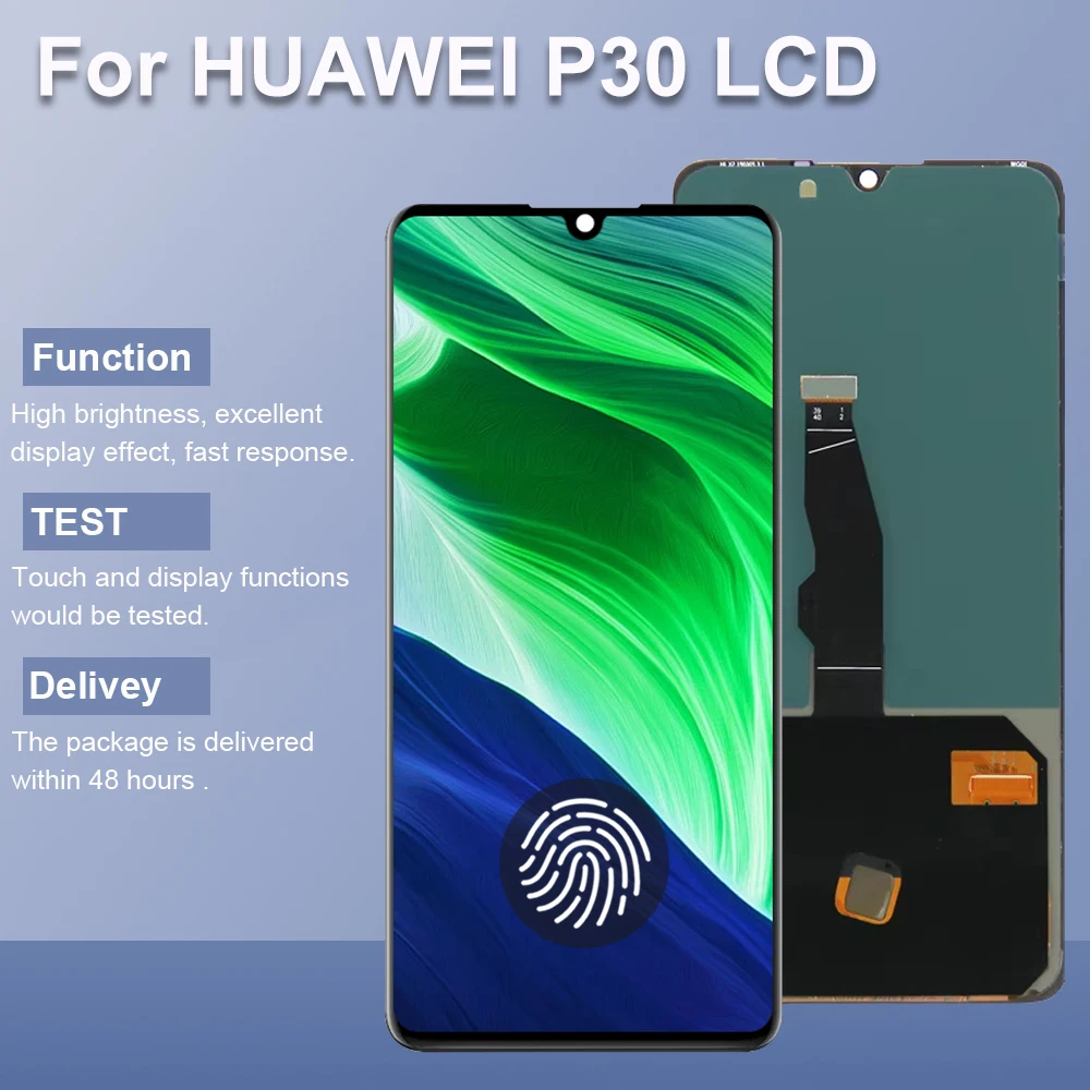 

OLED P30 Экран в сборе для Huawei P30 ELE-L29 L09 AL00 TL00 L04 ЖК-дисплей с цифровым преобразователем сенсорного экрана и заменой рамки