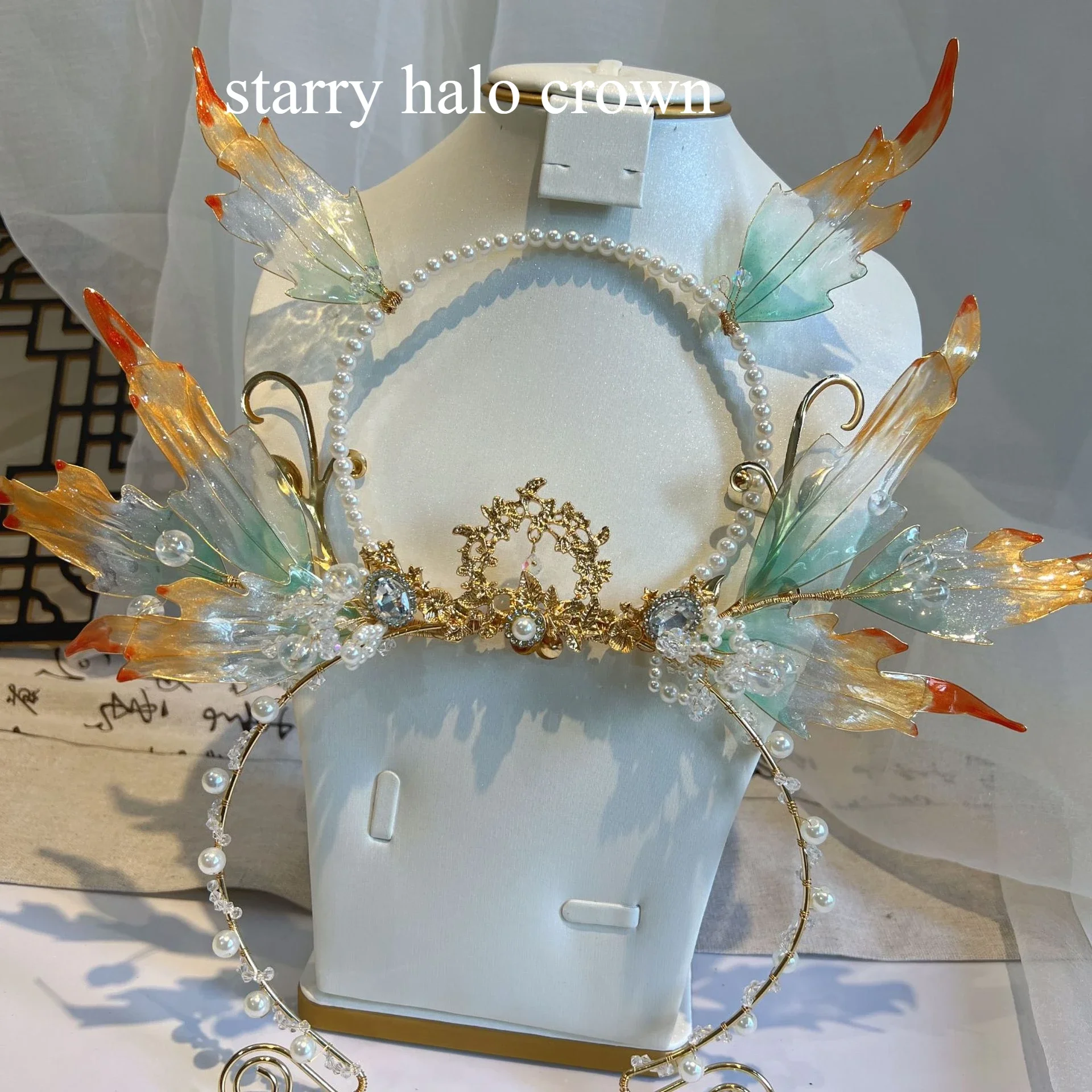 Handmade Mermaid Princess Hairband Sets Madonna Halo Crown Adjustable Ornaments Headdress