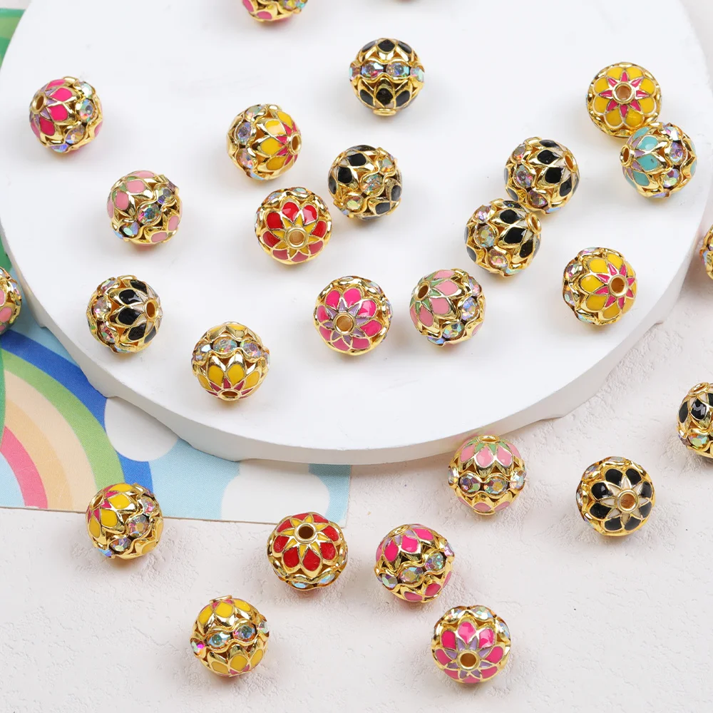 

Cordial Design 100Pcs 12*12MM DIY Alloy Beads/Jewelry Findings & Components/Oli Drop Effect/Round Shape/Metal Bead/Hand Made #