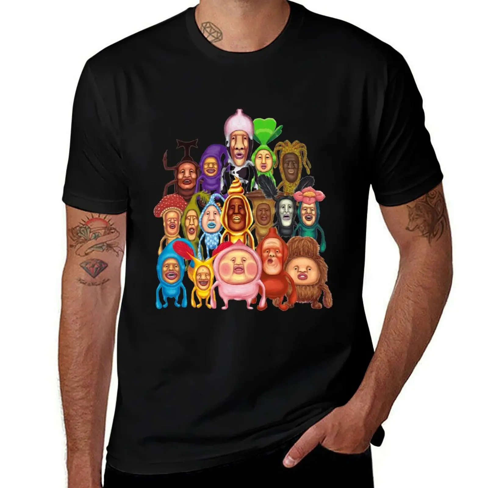 

Kobitos Forest Dwarves Class Photo T-Shirt valentines boutique clothes custom t shirt blue lock t shirts for men cotton