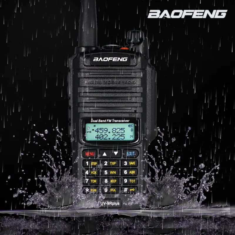 BAOFENG-walkie-talkie de doble banda, Radio bidireccional portátil Original de 10W, alta potencia IP67, resistente al agua, UV9Rplus, interfono