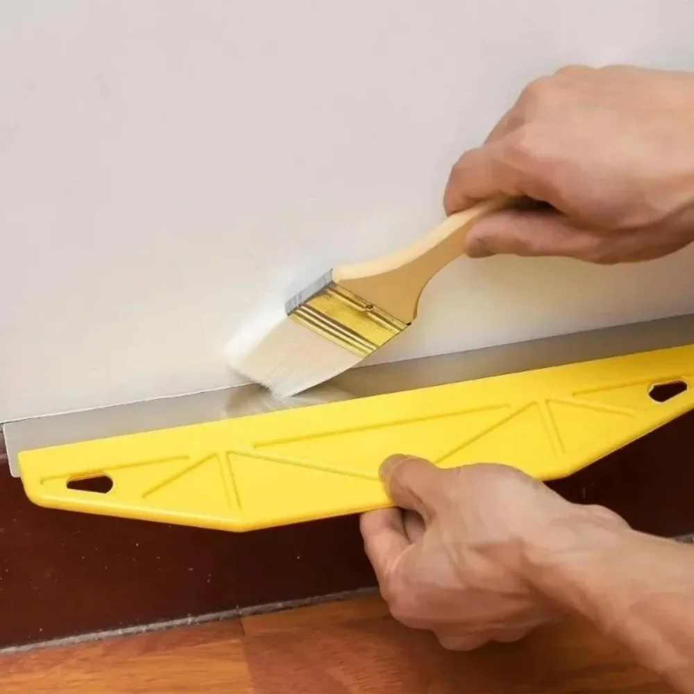 12Inch Heavy-Duty Paint Shield Edger Ergonomic Handle Wall Painting Tool Plastic Metal Edge Durable Precision Painting Accessory