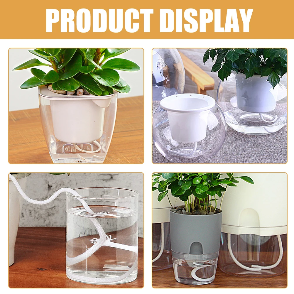 

30Feet Automatic Watering Rope Cotton Hydroponic Absorption Cord Plants Self Wick Thread Gardening Supplies Potted Plant Part
