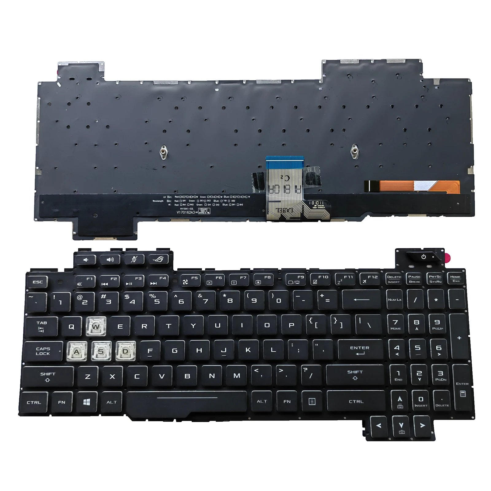 US Laptop Keyboard for ASUS TUF Gaming FX504 FX80G FX504G FX80 FX705 0KNR0-6613US00 no pointer with backlight