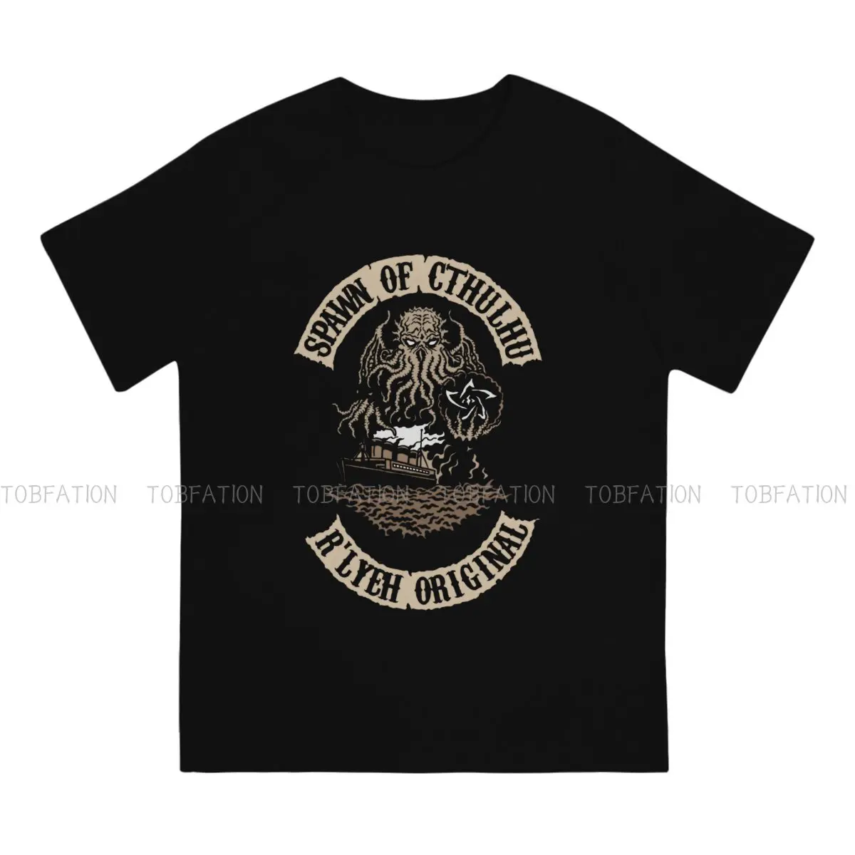 TShirt for Men Spawn Cthulhu Mythos HP Lovecraft Horror Great Old Ones Humor Casual Tee T Shirt High Quality Trendy Fluffy