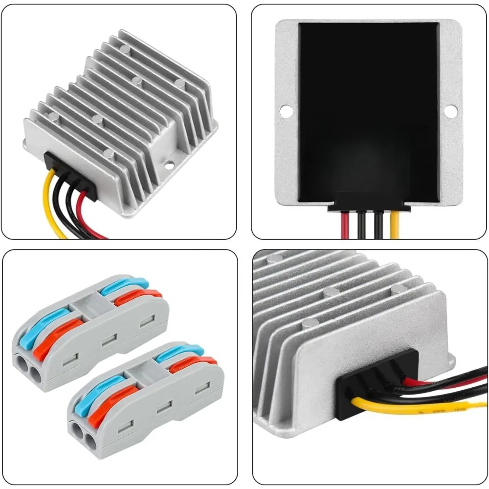 DC 72V 60V 48V Step Down to 12V 10A Voltage Regulator Buck Reducer Power Converter Waterproof Module Transformer for Golf Cart