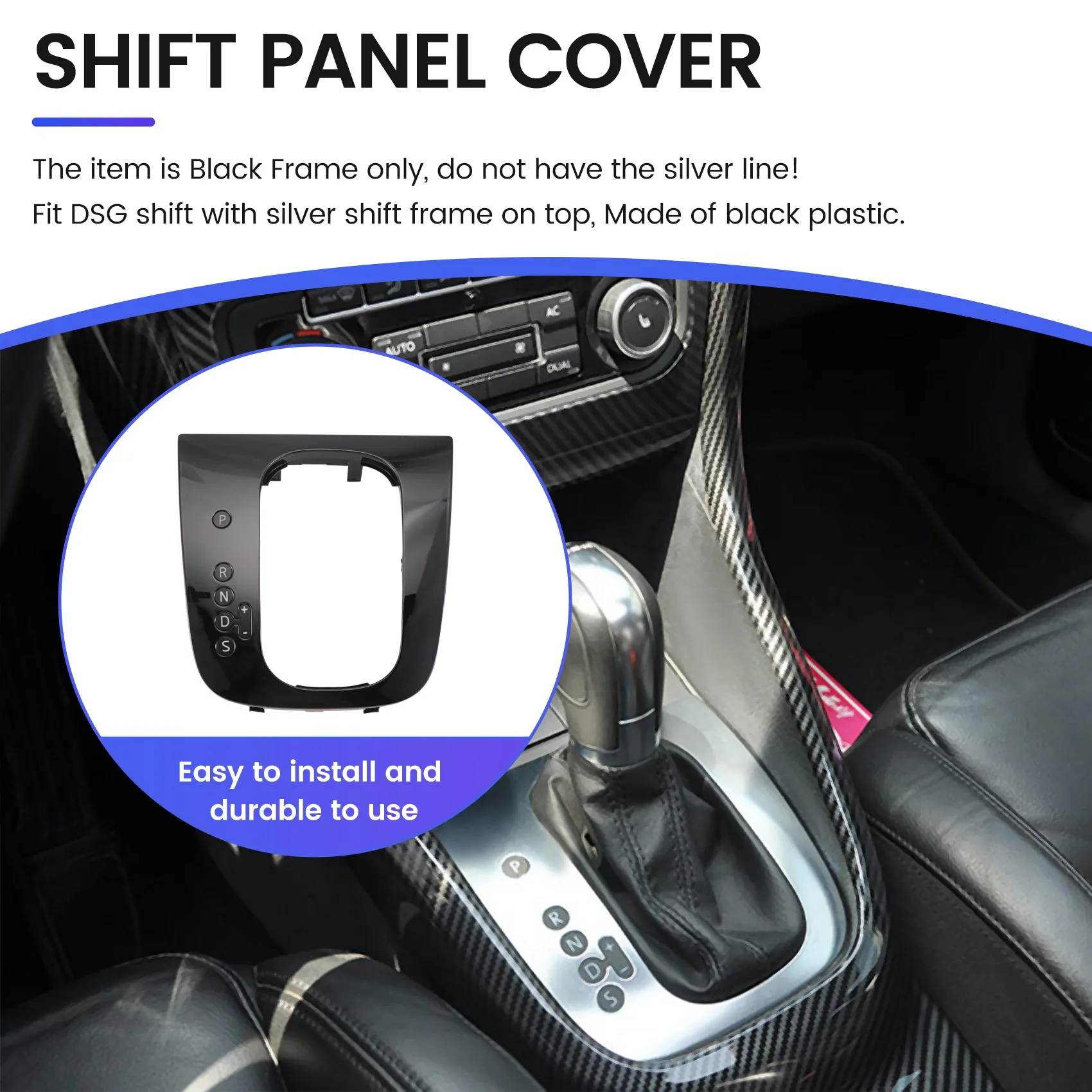 

A82U-DSG Shift Base Frame Replacement For Golf 6.5 Jetta MK6 Shangku Old Sagitar Shift Panel Cover