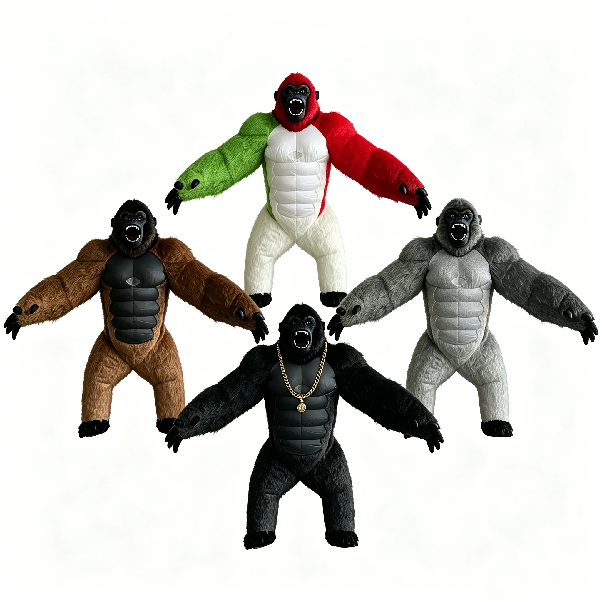 Inflatable Gorilla Cartoon Doll Costume, Adult Wearable Walking Mascot, Eye-Catching Inflatable Mascot