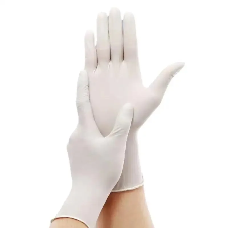 30//60/100PCS Disposable White Nitrile Gloves Cleaning Nitrile Gloves Hairdressing Bathing Cleaning Kitchen Dishwashing Tools