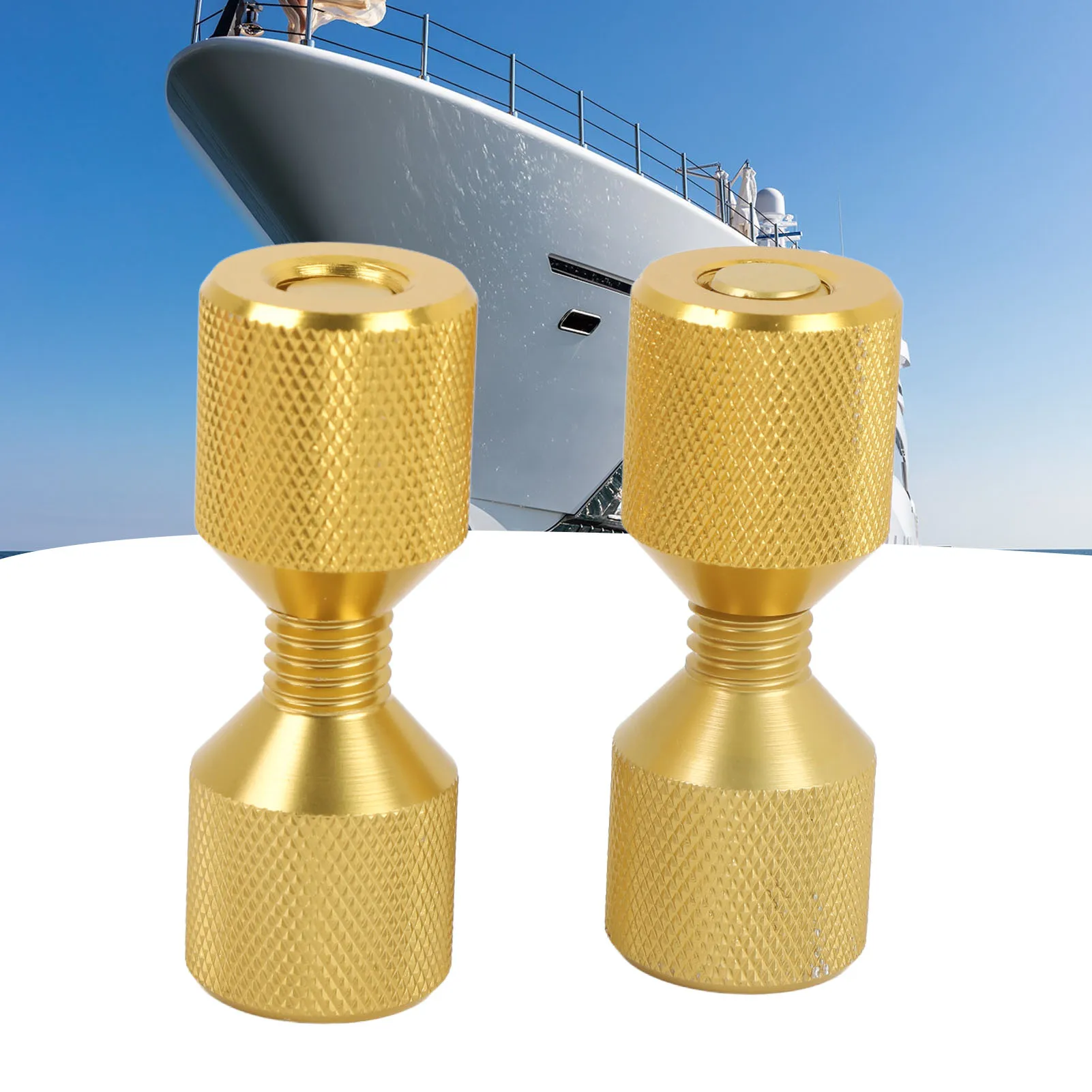 

2 шт., штифты для выравнивания фланцев с 2 отверстиями, алюминиевые штифты для фланцев 1-1/8 дюйма, набор штифтов с двойными отверстиями для фланцев от 0,5 до 14 дюймов, 150 фунтов, золотые