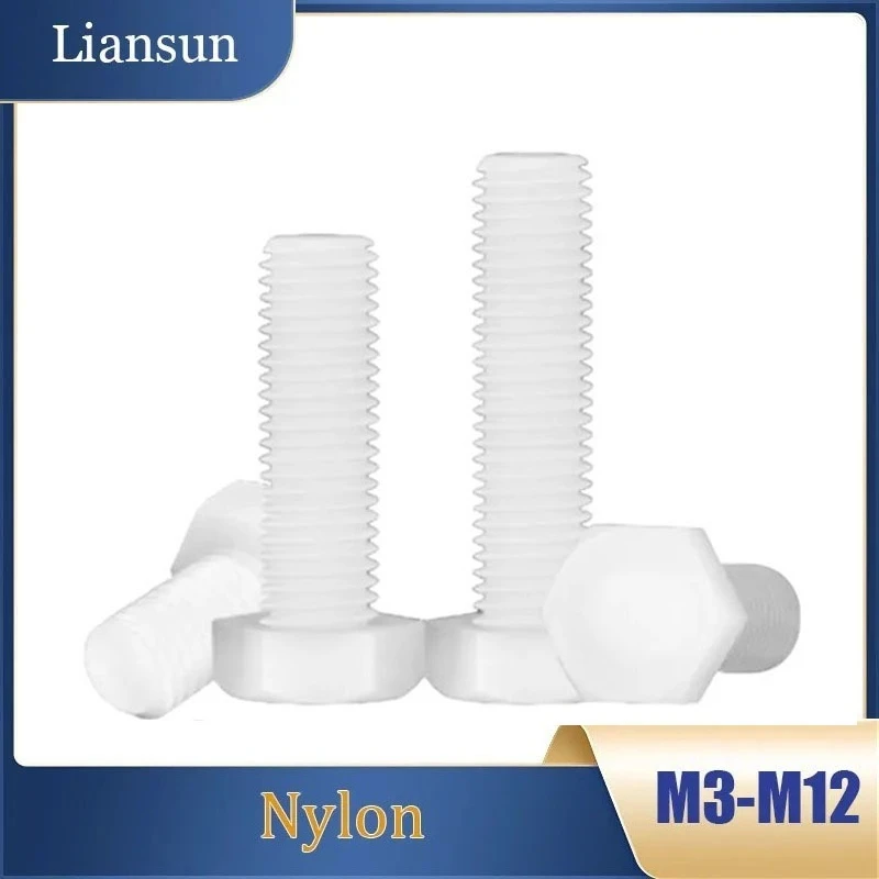 

Nylon Plastic Hexagon Socket Screws 3mm-12mm White Hexagon Head Threaded Set Screws / Bolts /Fasteners Fully Threaded Set Screws