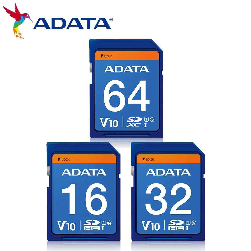 Карта памяти ADATA Premier 16 ГБ, 32 ГБ, 64 ГБ SDXC/SDHC UHS-I U1 Class10