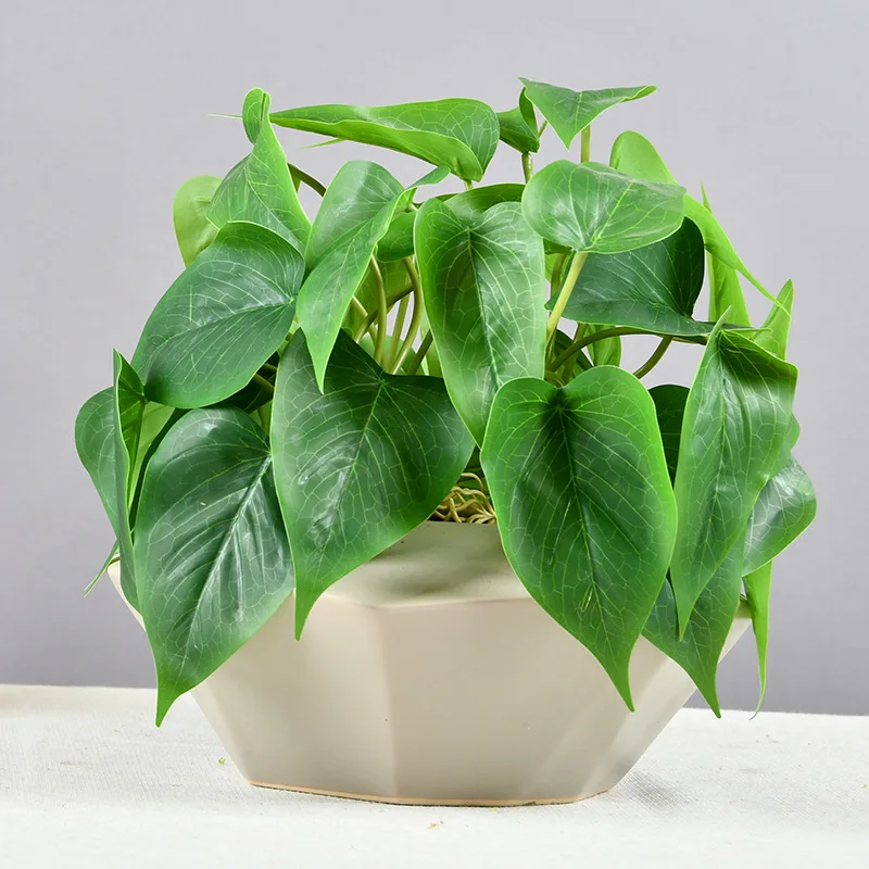 Luxury Artificial Scindapsus Aureus Realistic Fake Plant Artificial Plants Greenery for Home Office Garden Decoration Wholesale