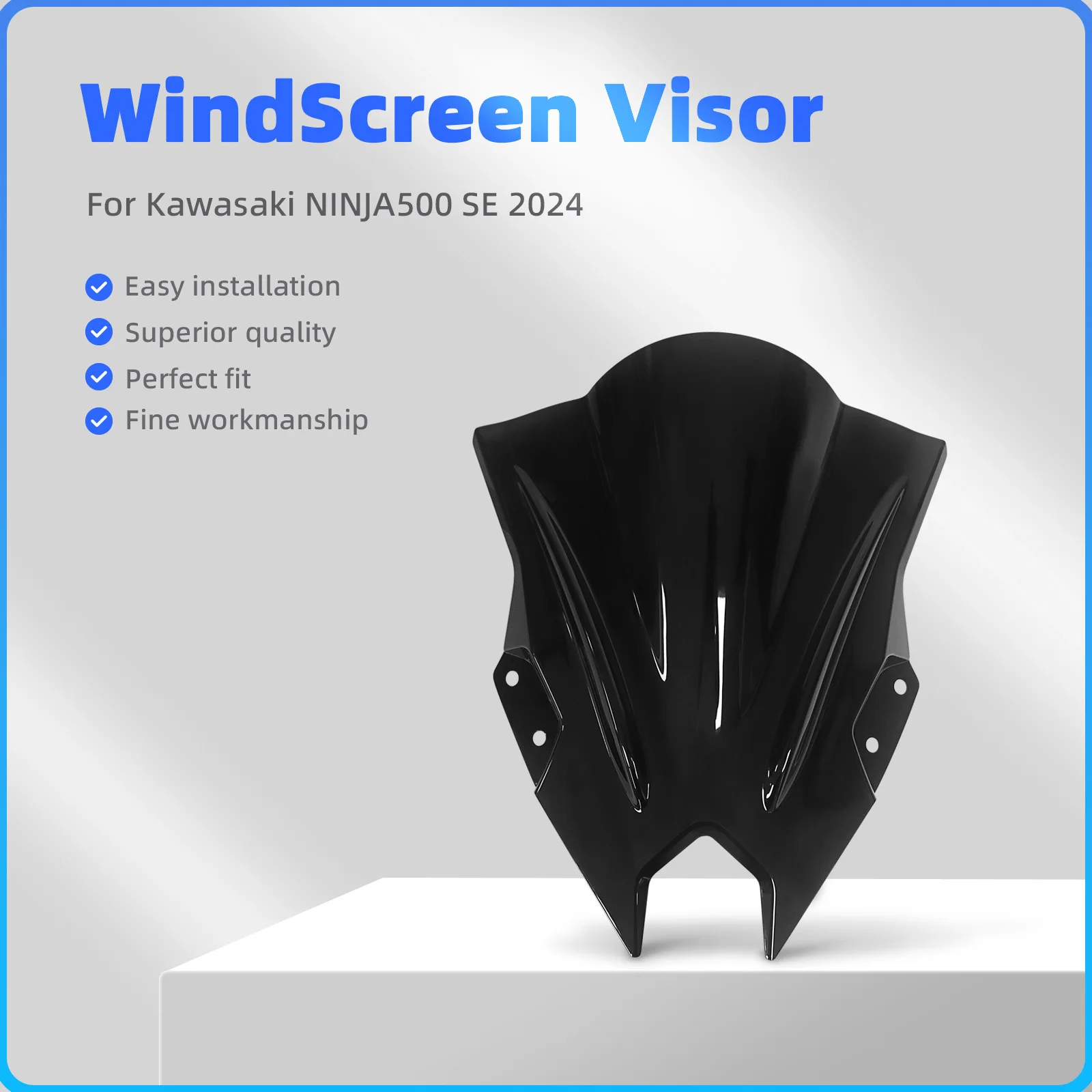 

Motorcycle Windscreen Windshield Double Bubble For KAWASAKI Ninja 500 Ninja500 NINJA 500 NINJA500 SE 2024 2025