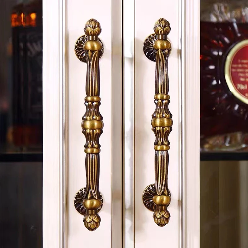 

European wardrobe door hardware handles Garden bookcase cabinet handle American antique drawer handle High grade furniture pulls