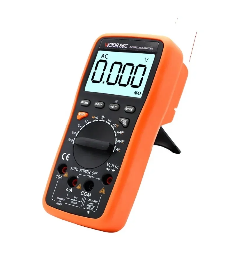 RUOSHUI 86B Handheld 3999 Counts LCD Auto Ranging Digital Multimeter With USB Interface 30MHz Frequency DC AC 1000V 10A Meters