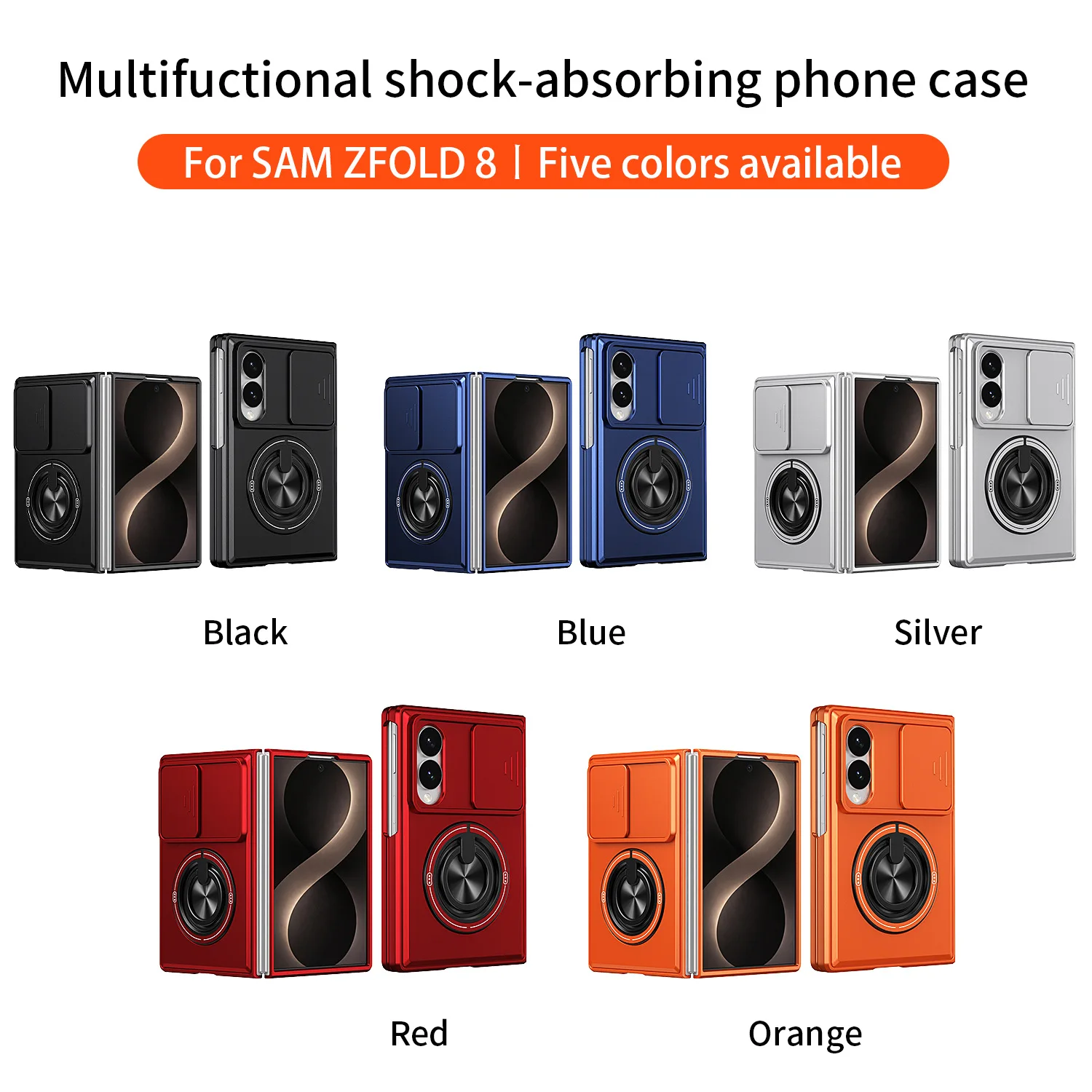 Magsafe Magnetic Ring Holder Stand Dual Layer Phone Case for Samsung Galaxy Z Fold 4 5 6 7 8 Ultra Slide Camera Lens Cover