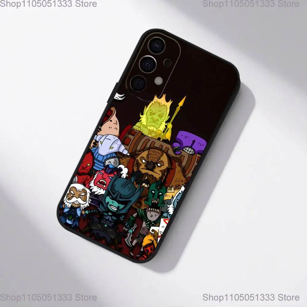 حافظة هاتف D-Dota 2 الرائعة لهاتف سامسونج S25، S24، S21، S22، S23، S30، Ultra، S20، Plus، Fe، Lite، 5G غطاء أسود