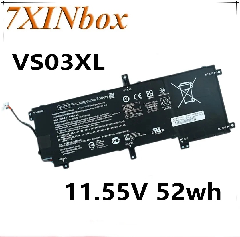 7XINbox VS03XL 11.55V 52wh Laptop Battery For HP Envy 15-AS 15-AS014WM 849047-541 HSTNN-UB6Y Tablet