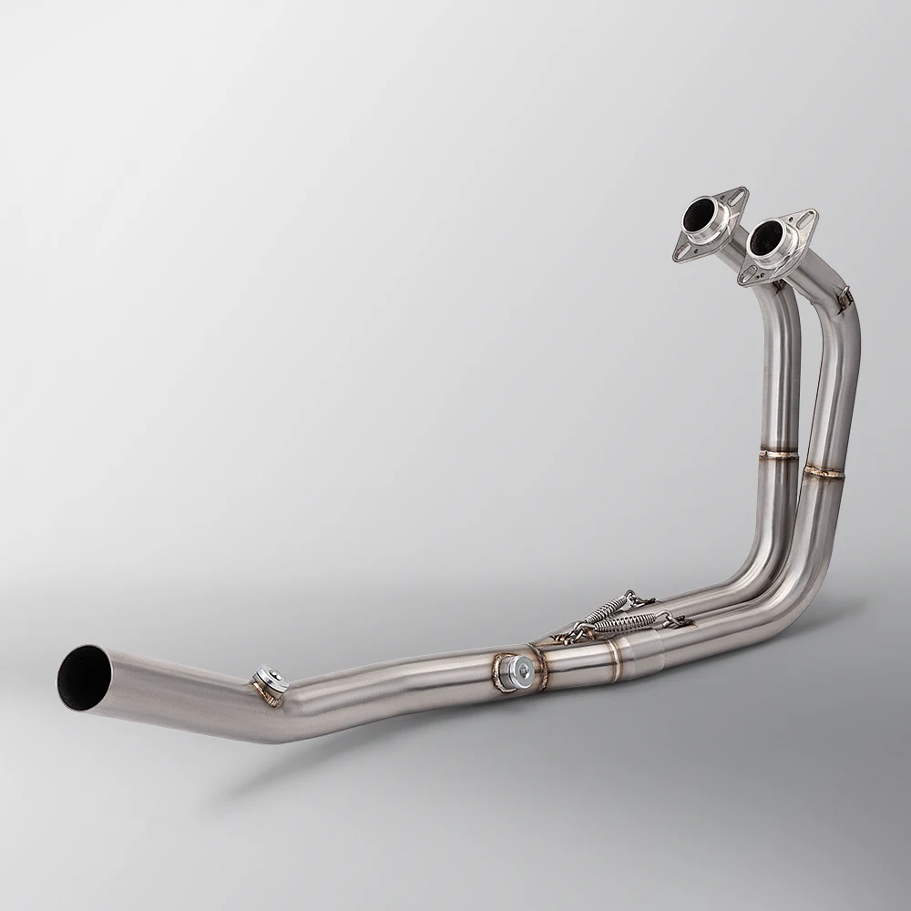 

Motorcycle Exhaust Middle Pipe 2 Oxygen Sensors Link Pipe For Ninja 400 250 300 EX400 Z400 connect the original muffler