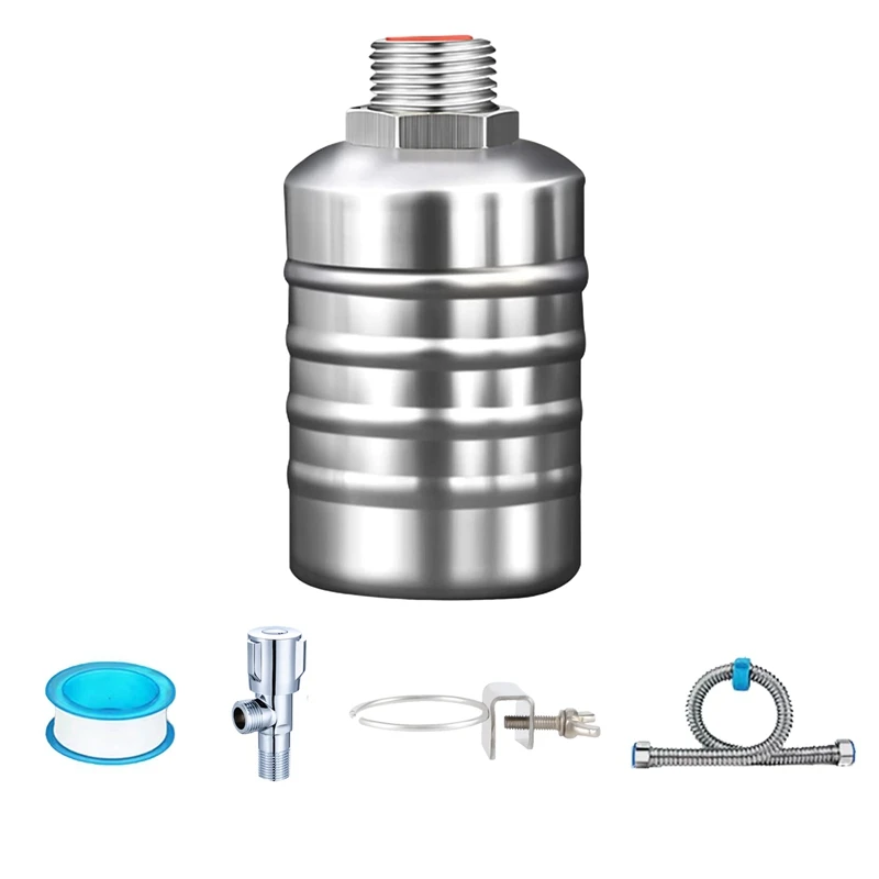 

Mini Float Valves Stainless Steel Float Valve Kit Automatic Water Level Control Valve With Faucet Hose And Clamp