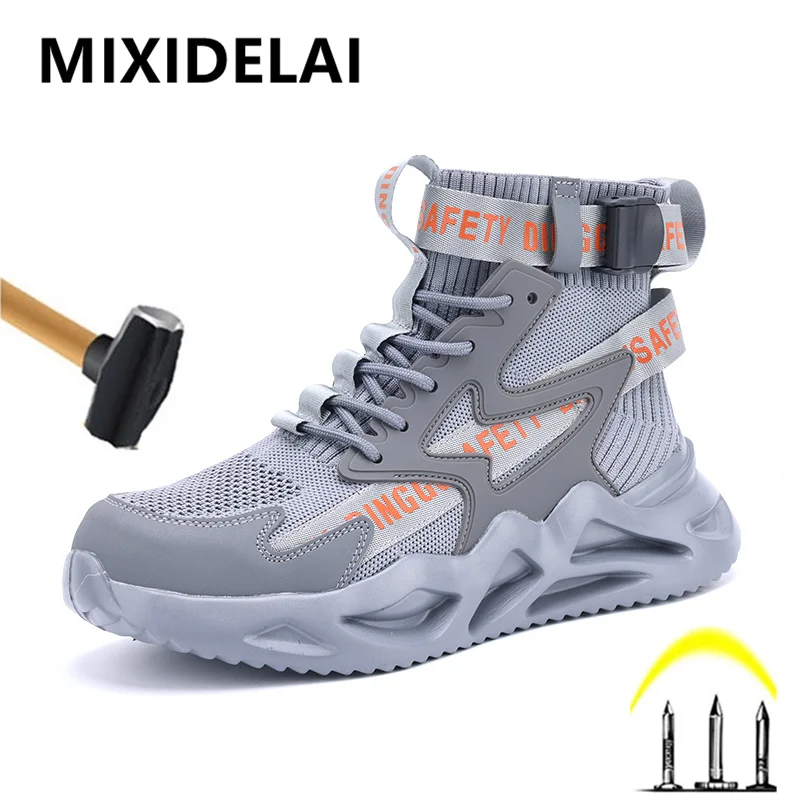 

2025 Work Sneakers Men Indestructible Shoes Work Safety Shoes With Steel Toe Cap Puncture-Proof Male Security Protective Boots