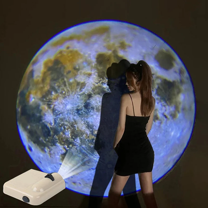 

Лампа для проектора Earth & Moon Star — вращающийся небесный ночник для детской спальни, помощи во сне и декора стен