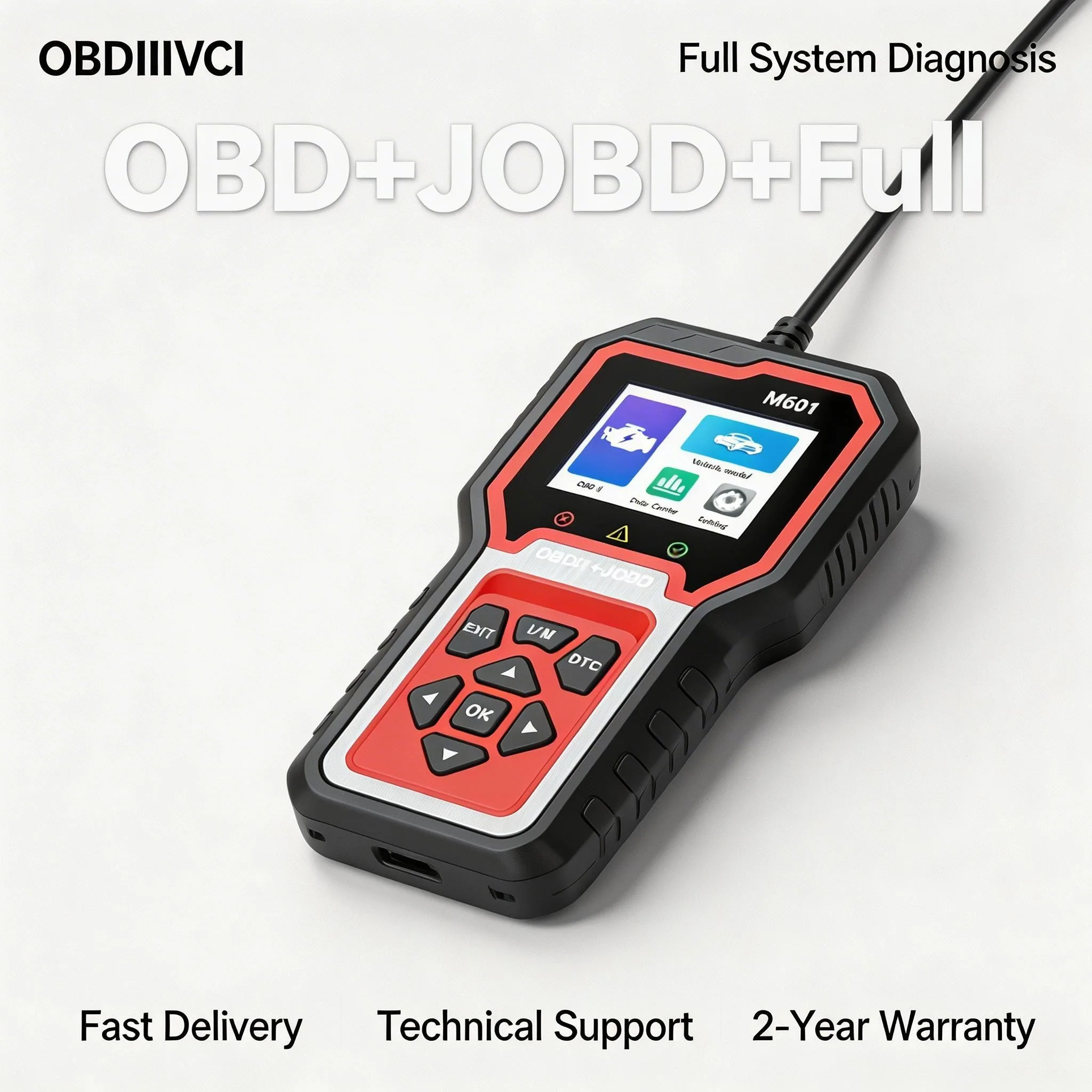 M601 MAX OBD+JOBD Full System Diagnostic Car Tool for Japanese Vehicles Engine Gearbox ABS Airbag Inspection Testing Instrument