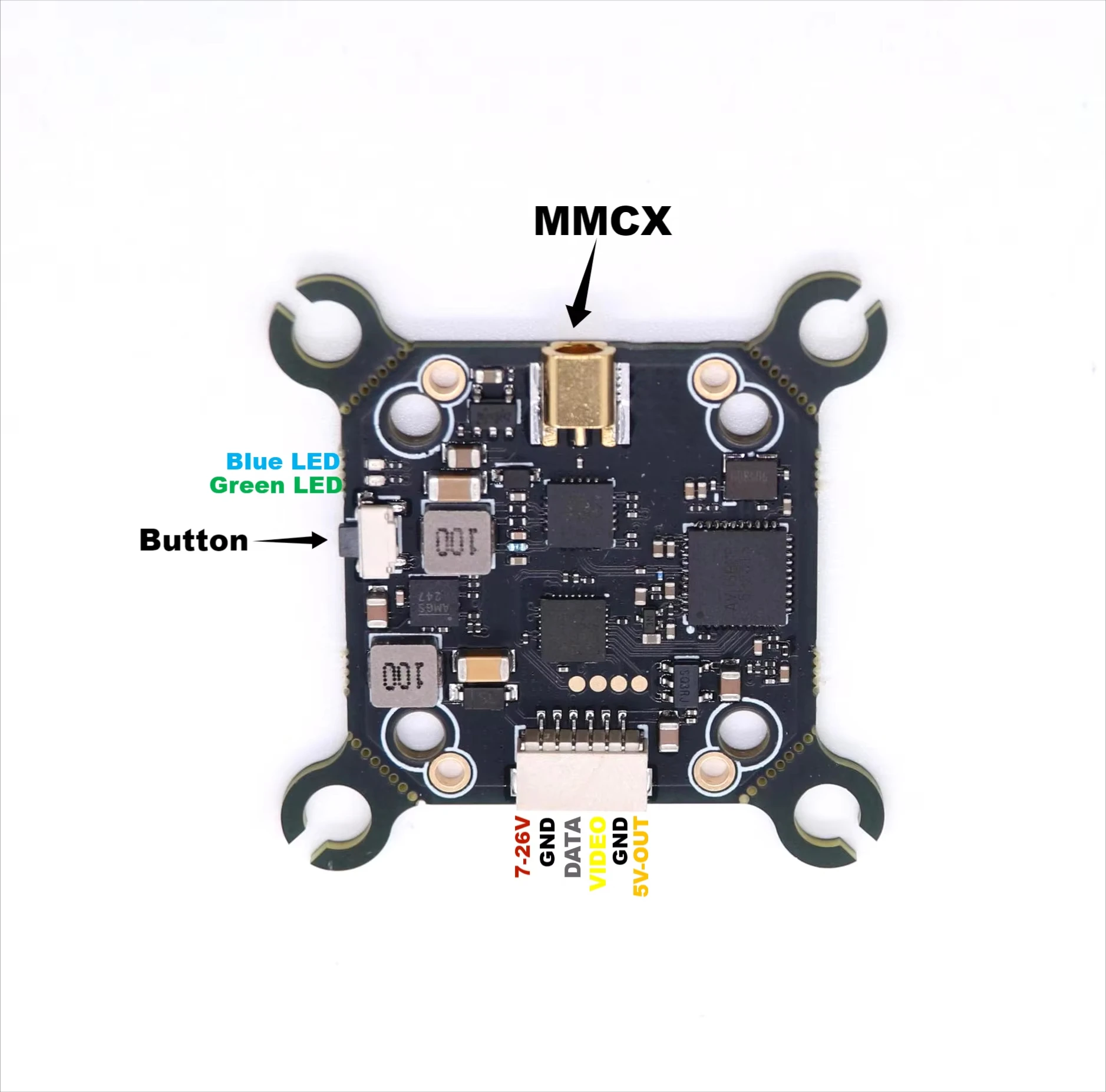 

B-CUBE 5.8G 1000mW 48CH VTX Input Voltage 7-26V Video Transmitter Power 25 1000mW For Long Range RC Airplane FPV Drone Parts