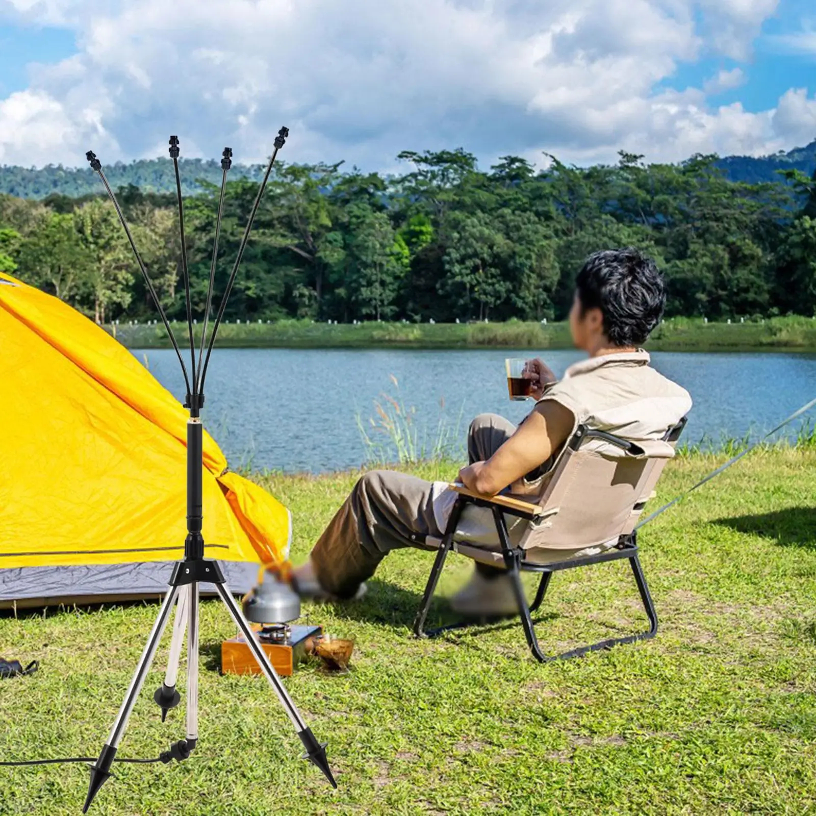 

Напольные распылители для улицы: легкие в установке, для игр с водой, охлаждения сада и двора летом