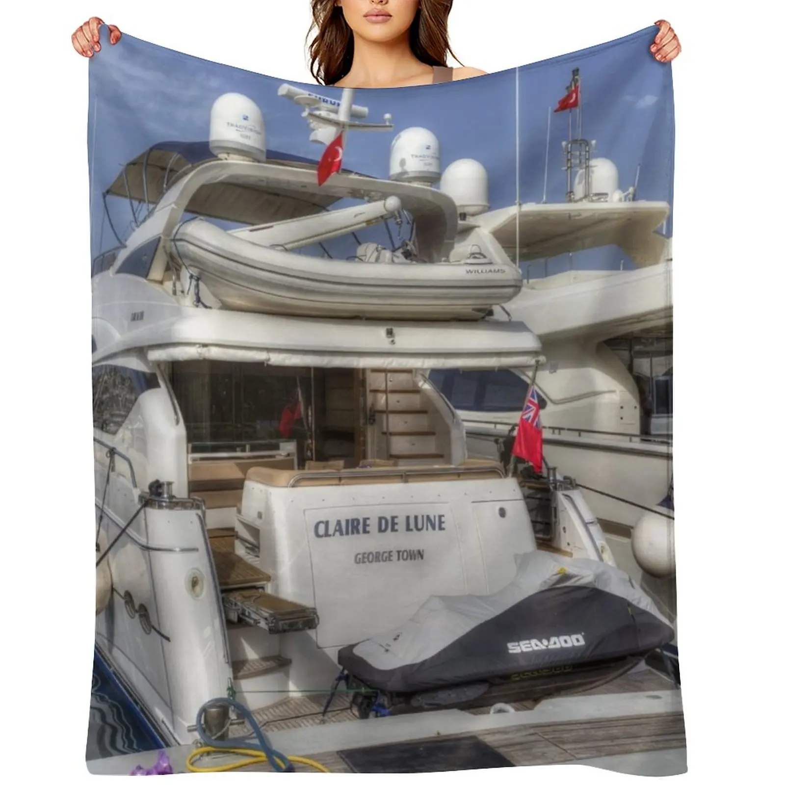 

Sunseeker 78 Yacht Throw Blanket warm winter Winter beds Thermals For Travel blankets and throws Blankets