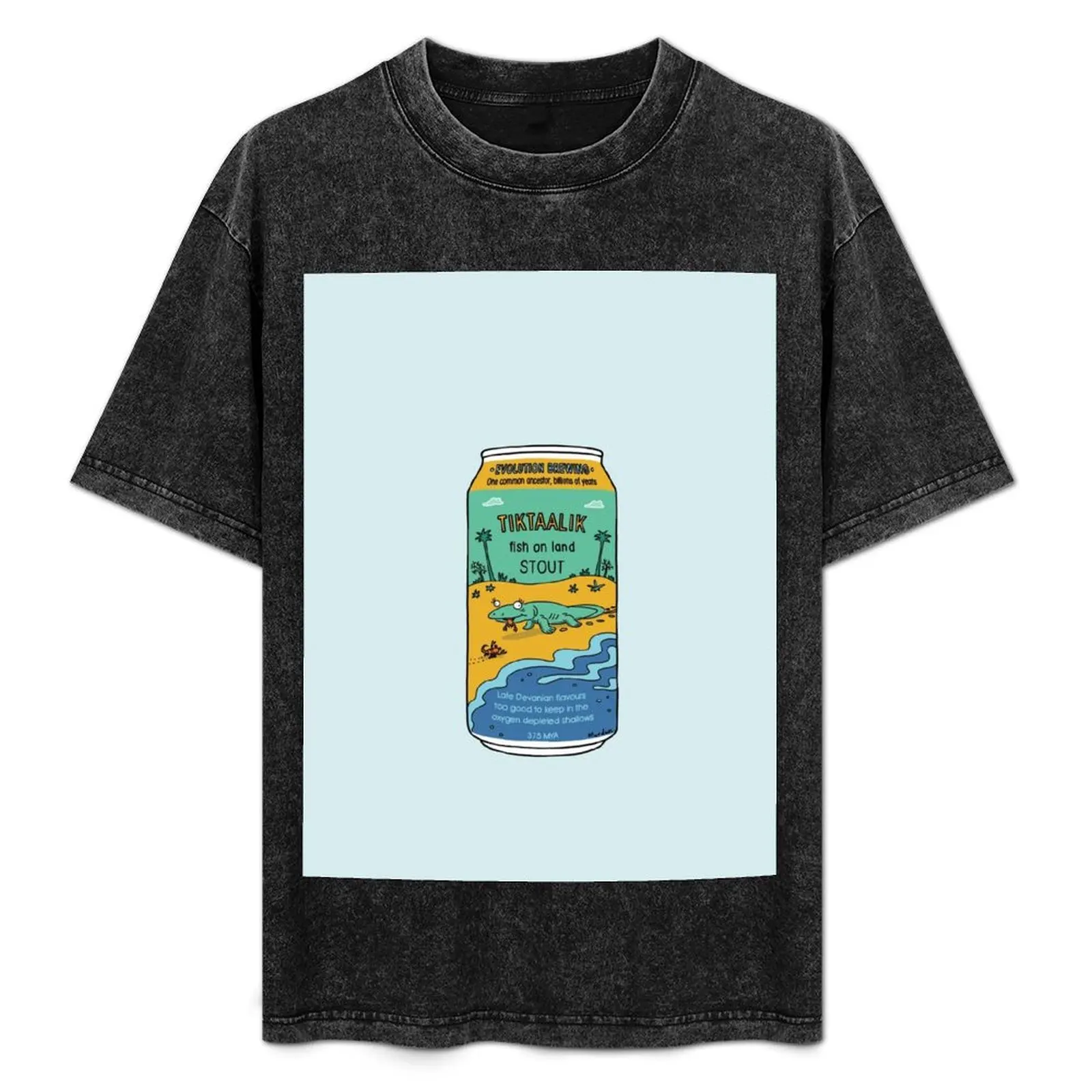 Camiseta Evolution Brewing Tiktaalik Fish on Land Stout Camiseta básica com ajuste confortável para homens