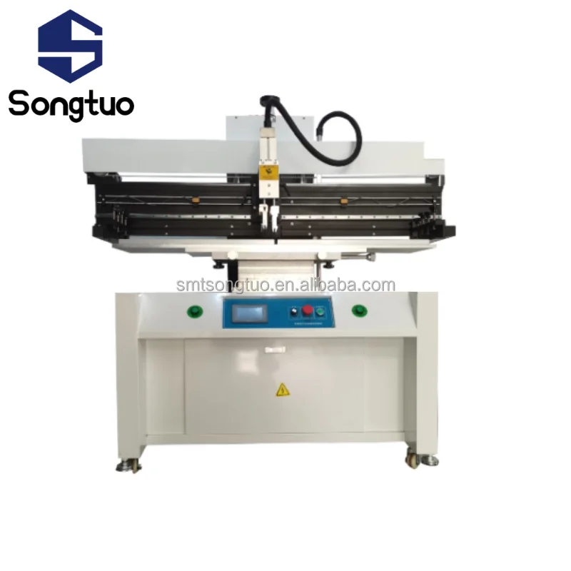 

ST Новый полуавтоматический 1,2-метровый принтер для трафаретов для печатных плат для производства электроники, пайка паяльной пастой