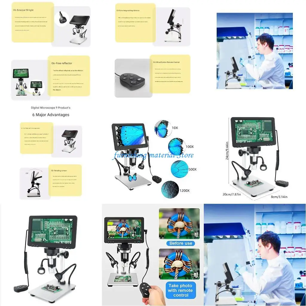 

Y5GD 7 Inch Electronic Microscope Screen High Resolution Magnification Recording