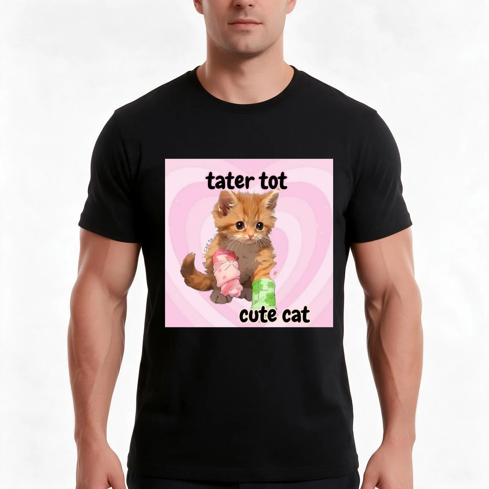 tater tot shirt T-Shirt Summer Casual Cotton Tee Oversized Streetwear Tops Vintage Graphic Print Loose Fit Short Sleeve