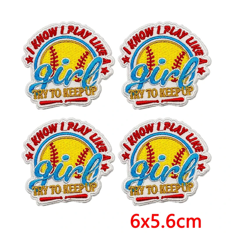 10 Stück Softball-Themen-Aufnä – Embroidery Quote Bewertung und Preis