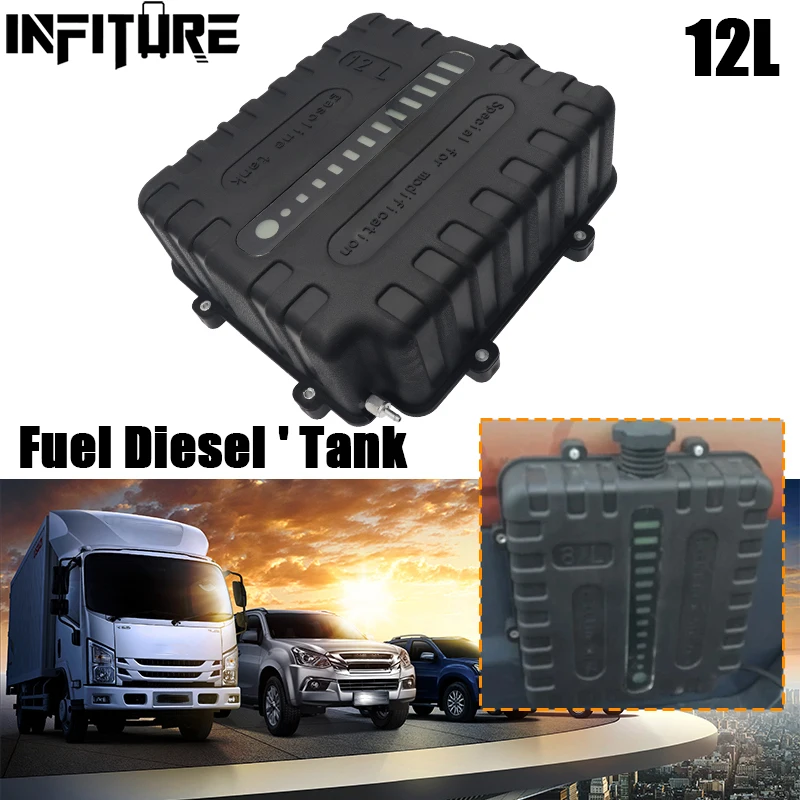 Large Capacity 12L Car Fuel Tank Leakproof Oil Storage Tank Parking Heater Fuel Tank Suitable for Motorcycle Truck ATV Most Cars