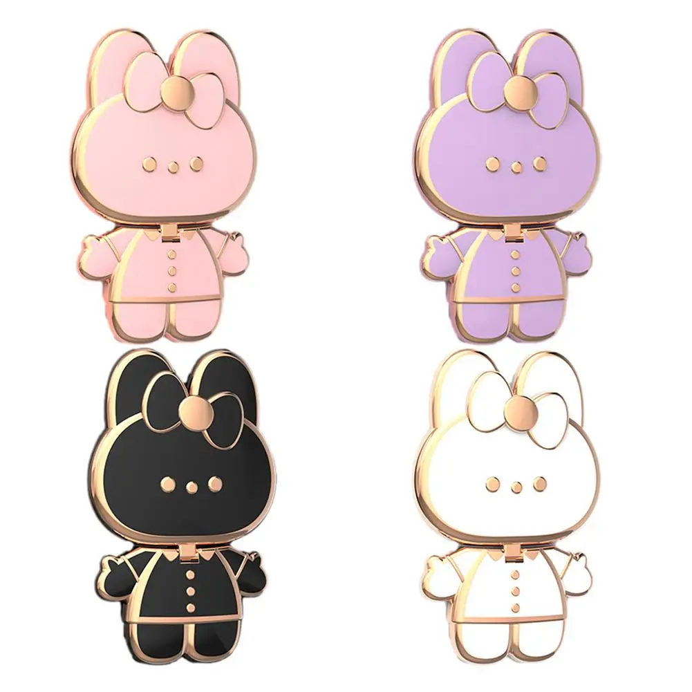 Phone Case Cartoon Cat Holder Colorful Foldable Creative Finger Holder 3D Mirror Phone Holder For Cell Phone Accessories