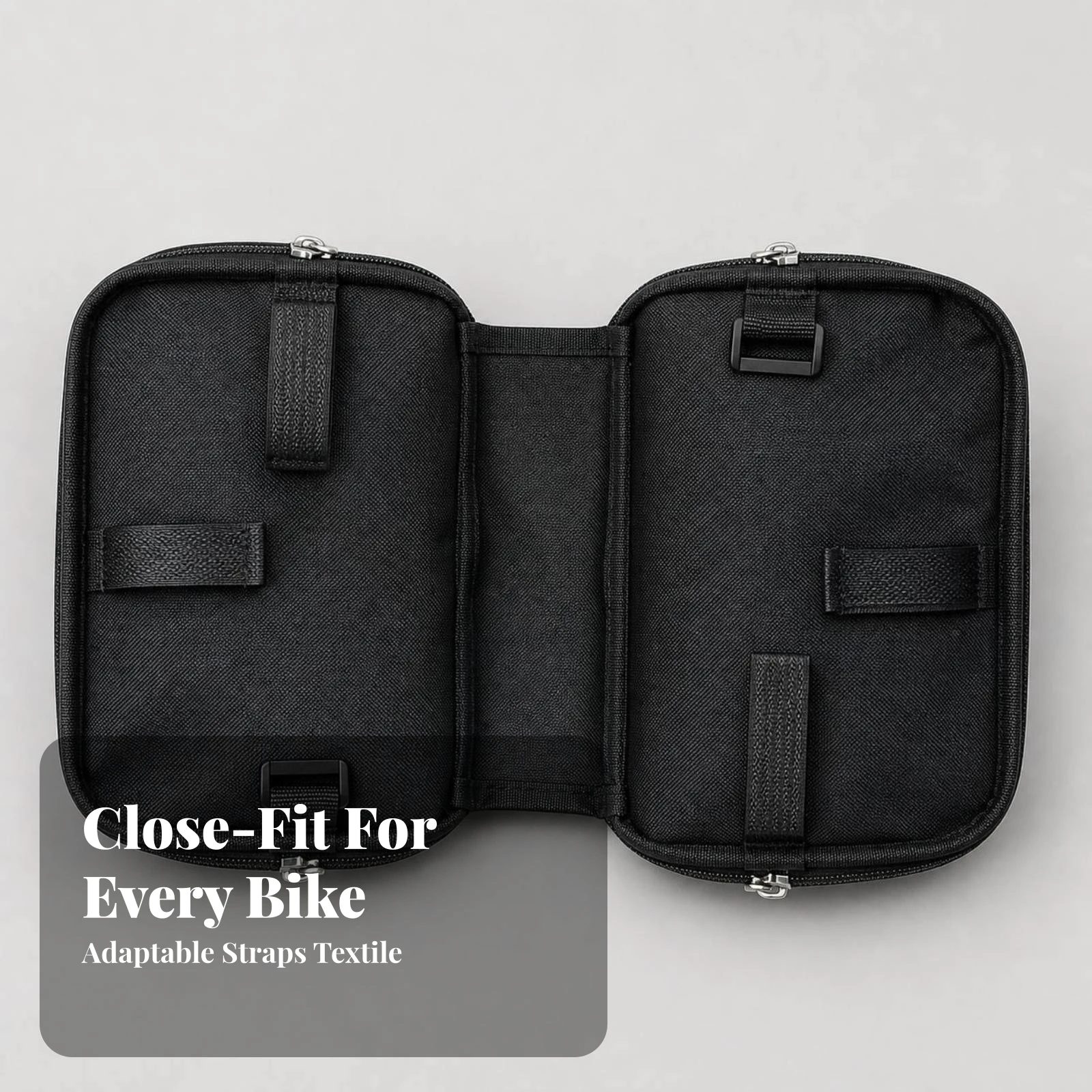 Bike Top Tube Bag Adjustable Straps Cycle Frame Bar Storage Bag Cycling Frame Bar Pouch Slim Profile Long-Lasting for Cyclists