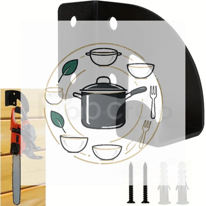Chainsaw Wall Mount Heavy Duty Chainsaw Hanger Wall Mount Organizer Metal Rack Tool Storage For Workshop Garage Garden