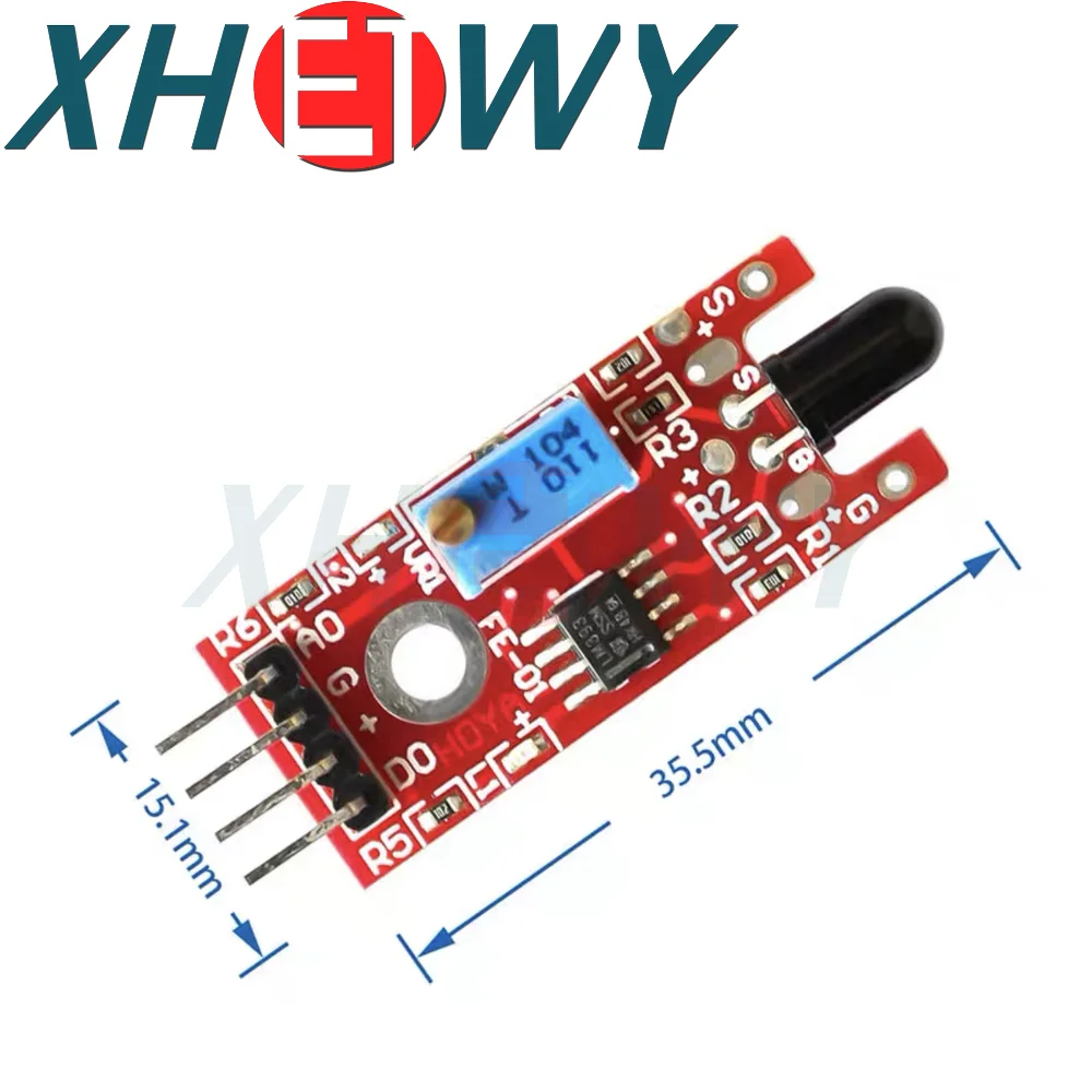 5/10PCS Red board flame sensor module KY-026 intelligent car fire source detection module