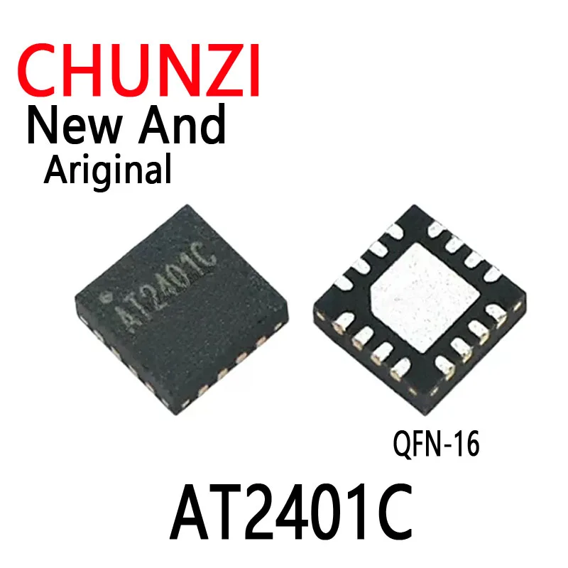 5Pcs New and original QFN-16 AT2401C RF front-end chip can directly replace the RFX2401C RF power amplifier chip