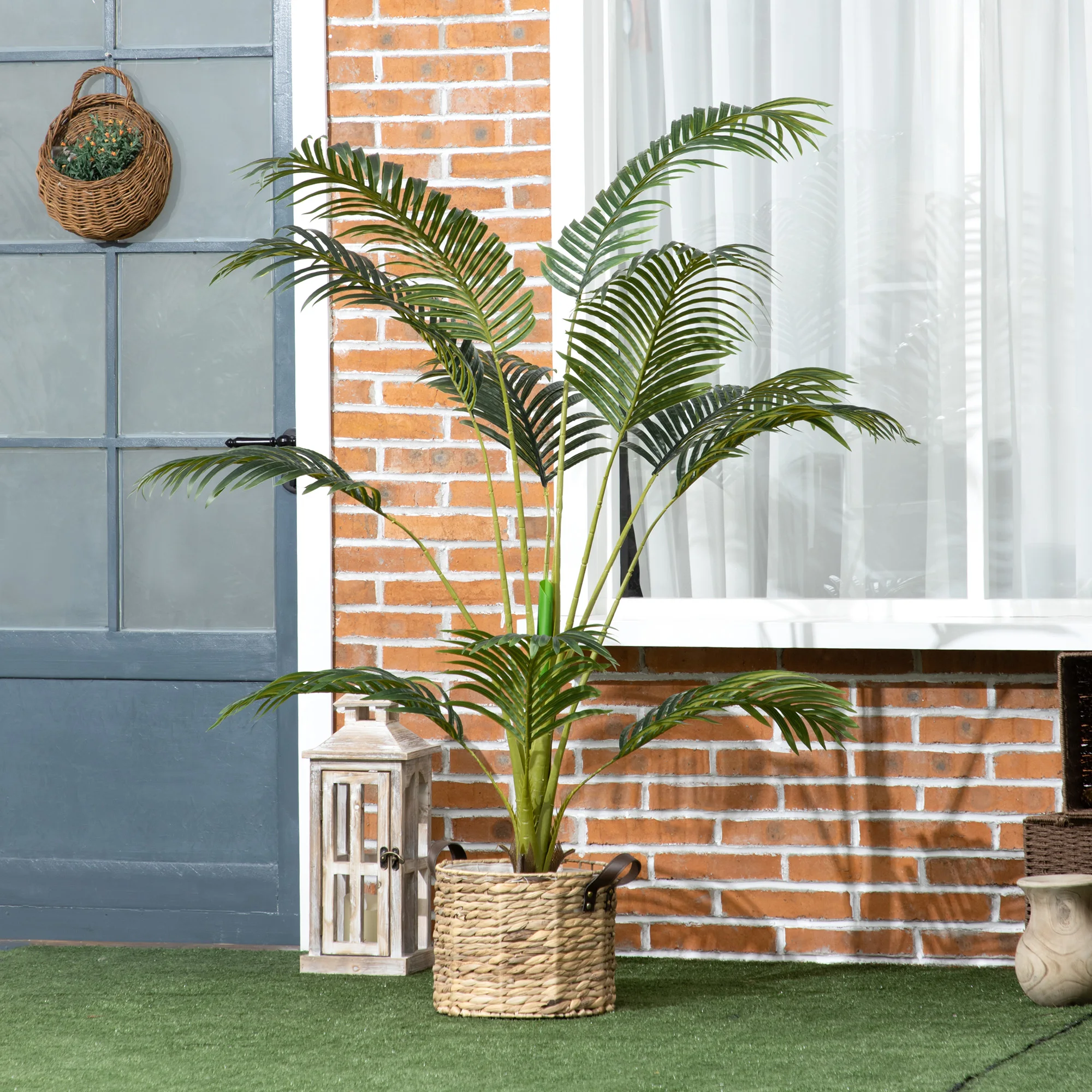 HOMCOM Artificial Areca palm tree 170 cm with 11 leaves realistic plastic pot